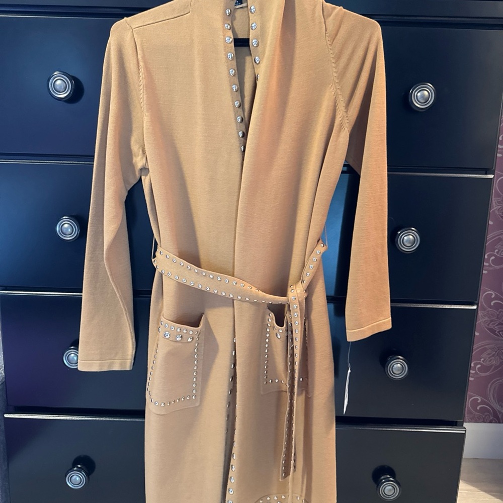 Gorgeous studded belted cardigan by INC sz M